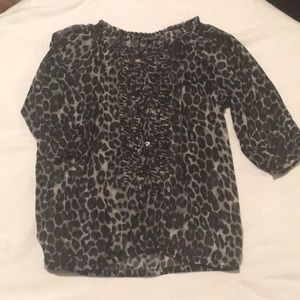 Express leopard print sheer top